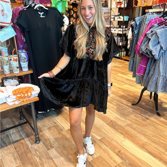 Free People Sweet Echoes Velvet Mini Dress - Picture 3 of 9